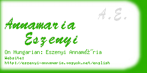 annamaria eszenyi business card